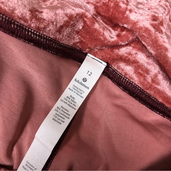 Lululemon Wunder Lounge HR Velvet *Limited Edition* Size 12 in Soft Cranberry - Picture 5 of 8